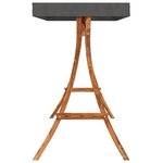 vidaXL Lit balançoire et auvent bois massif d'épicéa et finition teck