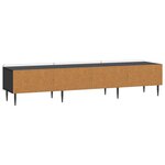vidaXL Meuble TV avec tiroir Noir 147 x 34 5 x 32 cm Bois d'ingénierie