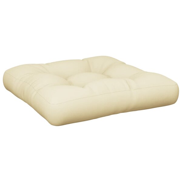 vidaXL Coussin de palette crème 60x61 5x10 cm tissu