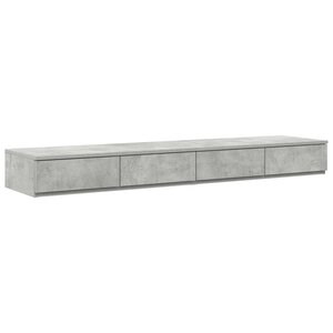 vidaXL Tiroirs de lit Gris béton 160x36 5x16 5 cm Bois d'ingénierie