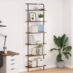 vidaXL Étagère Chêne fumé 60 x 24 x 203 cm Bois d'ingénierie