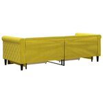 vidaXL Lit de jour avec gigogne et tiroirs jaune 80x200 cm velours