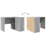 vidaXL Bureau d'angle gris sonoma 102x88x75 cm Bois d'ingénierie