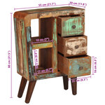 vidaXL Buffet 55x30x80 cm bois massif de récupération