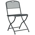 vidaXL Ensemble de meubles d'extérieur 9 Pièces Anthracite Fer et Acier