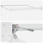 vidaXL Auvent rétractable Sable 3 5 x 2 m Polyester et métal