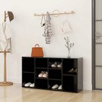 vidaXL Banc à chaussures Noir 103x30x54 5 cm Bois d’ingénierie