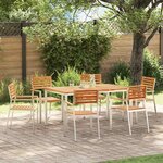 vidaXL Ensemble de salle à manger pour jardin 7 Pièces