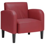 vidaXL Chaise de canapé et accoudoirs rouge bordeaux 54 cm similicuir
