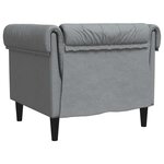 vidaXL Fauteuil Chesterfield gris clair tissu