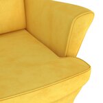 vidaXL Fauteuil jaune moutarde velours