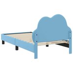 vidaXL Cadre de lit pour enfants avec tête de lit Bleu 80 x 160 cm PU
