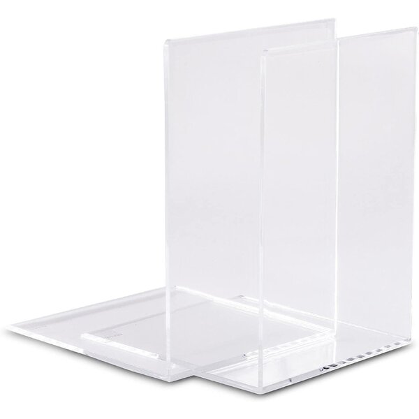 Lot de 2 Serre-livres en Acrylique 16 x 15 x 21 cm Transparent MAUL