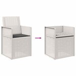 vidaXL Chaises de jardin salle à manger 2 Pièces Blanc et anthracite PP
