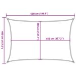 vidaXL Voile d'ombrage 160 g/m² Orange 3 5x5 m PEHD