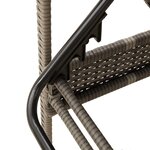 vidaXL Chaise longue avec coussin Gris 63 x 200 x 81 cm Résine tressée (États-Unis uniquement)