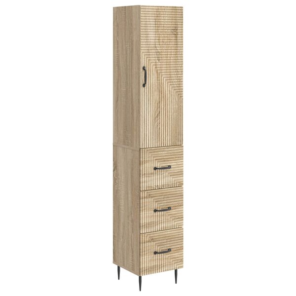 vidaXL Ensemble de Meubles 2 Pièces Chêne Sonoma 33 x 34 5 x 90 cm