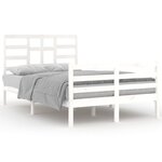 vidaXL Cadre de lit sans matelas blanc bois massif 120x200 cm