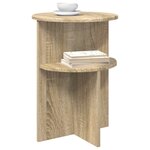 vidaXL Table d'appoint Chêne Sonoma Ø 39 5 x 55 cm Bois d'ingénierie