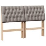 vidaXL Tête de lit capitonnée Taupe 160 cm Pin massif