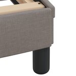 vidaXL Lit avec matelas taupe 200x200 cm tissu