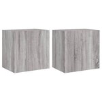 vidaXL Meubles TV muraux 2Pièces sonoma gris 40 5x30x40cm bois ingénierie