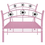 vidaXL Cadre de lit sans matelas rose métal 90x200 cm