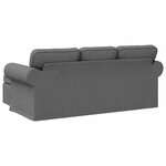 vidaXL Canapé Gris foncé 215 x 138 x 80 cm tissu