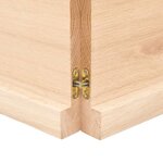 vidaXL Dessus de table bois massif non traité bordure assortie