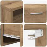 vidaXL Meuble TV chêne artisanal 100.5 x 39 x 30 cm Bois d'ingénierie