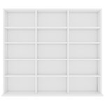 vidaXL Armoire à CD Blanc 100x23x89 5 cm Bois d’ingénierie