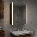 vidaXL Armoire Miroir de Salle de Bain Chêne fumé 73.5 x 15.5 x 70 cm