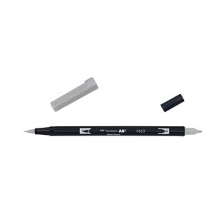 Feutre dessin double pointe abt dual brush pen n60 gris froid 6 x 6 tombow