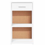 vidaXL Tables de chevet 2 Pièces blanc 35x34x65 cm bois d'ingénierie