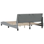 vidaXL Cadre de lit sans matelas gris clair 160x200 cm tissu