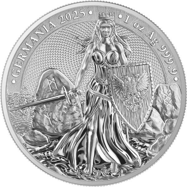 Pièce de monnaie en Argent 5 Mark g 31.1 (1 oz) Millésime 2025 GERMANIA