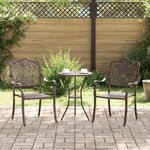 Chaises de jardin vidaXL 2 Pièces en aluminium coulé bronze