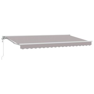 vidaXL Auvent Rétractable Gris clair 400x200 cm tissu