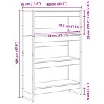 vidaXL Bibliothèque Sonoma 80 x 30 x 155 cm Bois d'ingénierie
