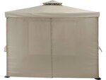 Tonnelle-pergola en polyester "olivia" - 3 x 3 m - ecru
