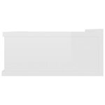Vidaxl tables de chevet flottantes 2 pièces blanc brillant 40x30x15 cm