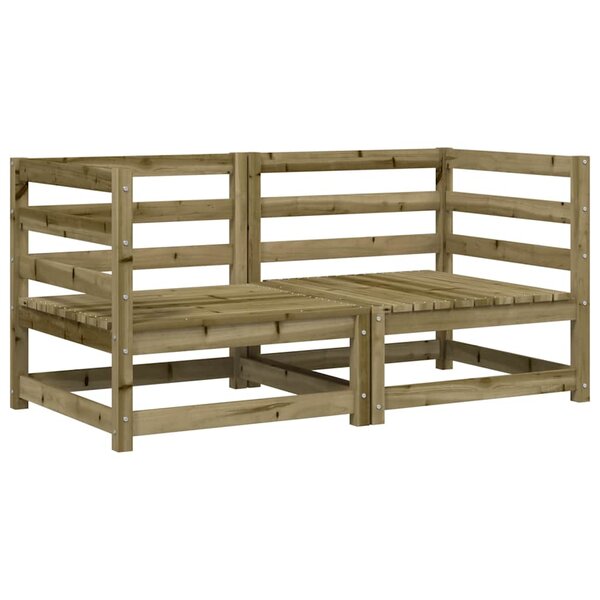 vidaXL Canapés d'angle de jardin 2 Pièces 70x70x67cm bois de pin imprégné