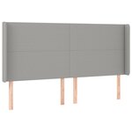 vidaXL Tête de lit à LED Gris clair 163x16x118/128 cm Tissu