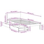 vidaXL Cadre de lit Cire marron 70 x 190 cm Bois de Pin Massif