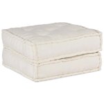 vidaXL Pouf modulaire crème 70x70x36 tissu