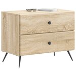 vidaXL Cabinet de chevet avec tiroir Chêne Sonoma 62 x 34 5 x 47 5 cm