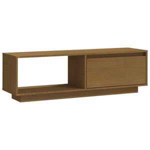vidaXL Meuble TV Marron miel 110x30x33 5 cm Bois de pin massif