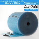 Lot de 20 rouleaux de film bulle d'air largeur 60cm x longueur 100m  - gamme air'roll autocollant