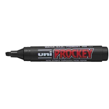 Marqueur PROCKEY PM126 pointe biseautée large 5,7mm Noir x 12 UNI-BALL