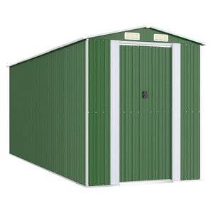 vidaXL Abri de jardin Vert 192x523x223 cm Acier galvanisé